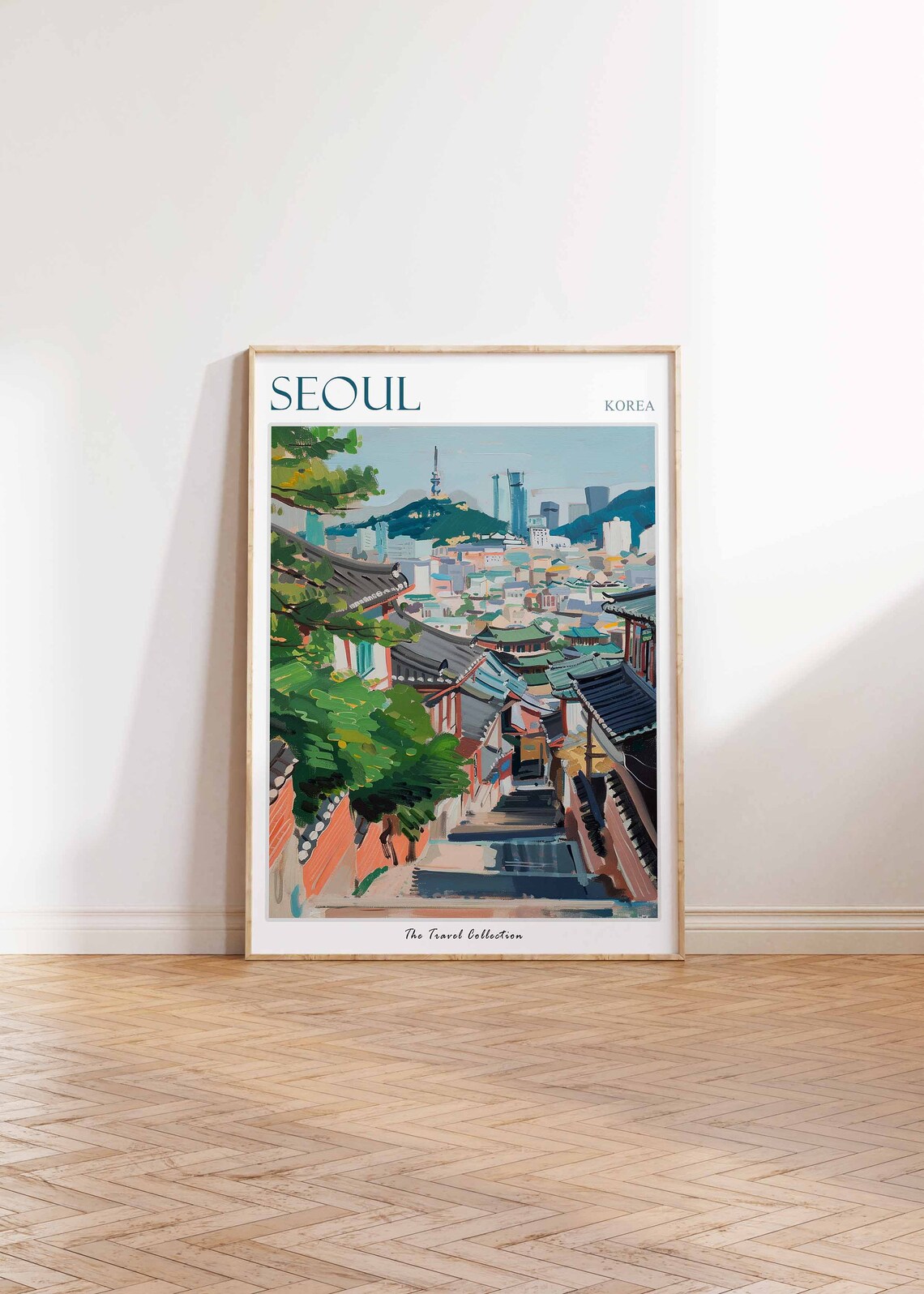 Seoul Travel Poster, Tropical Decor Wall Art - Image 2