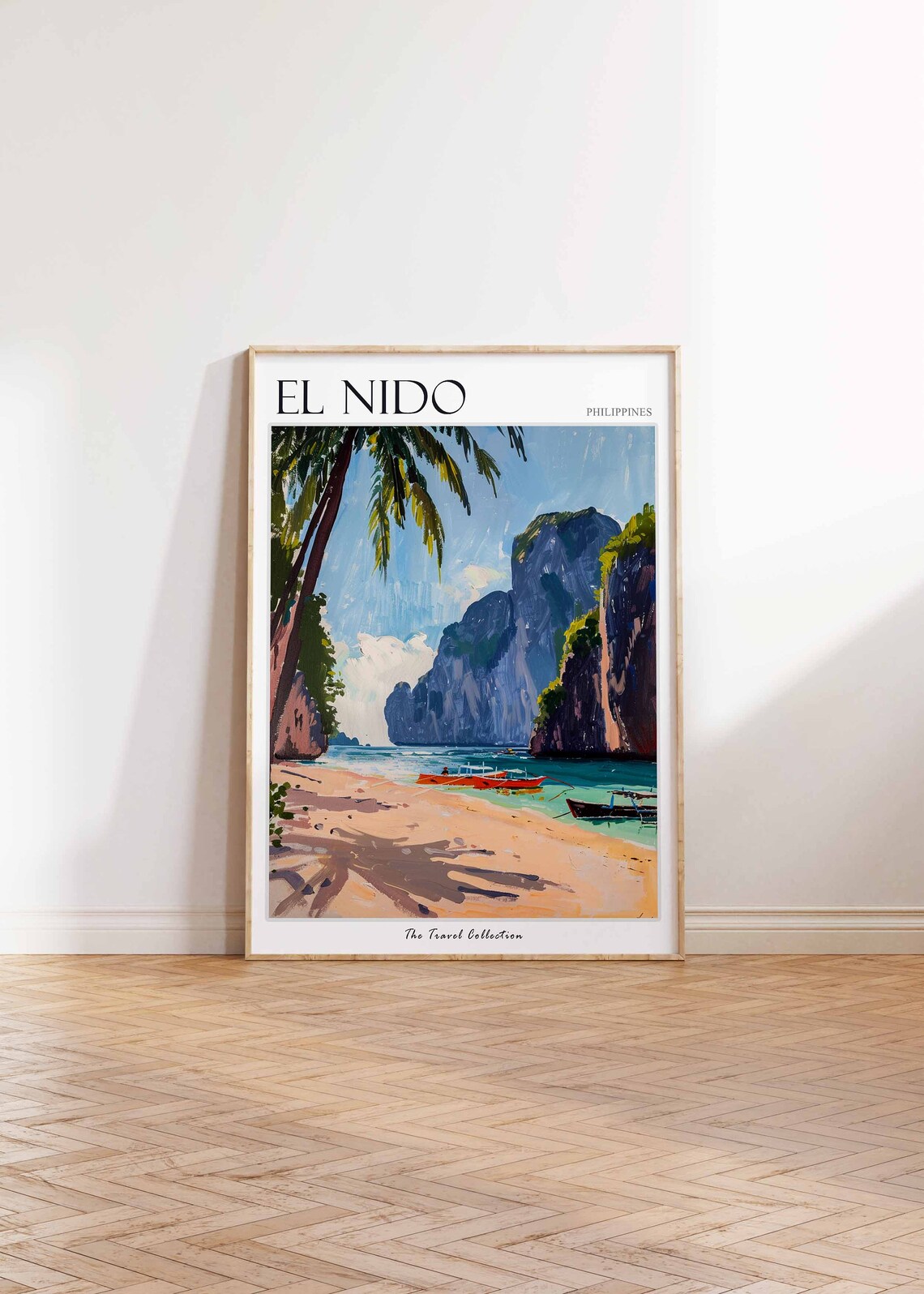 El Nido Philippines Tropical Beach and Limestone Cliffs Poster - Image 2