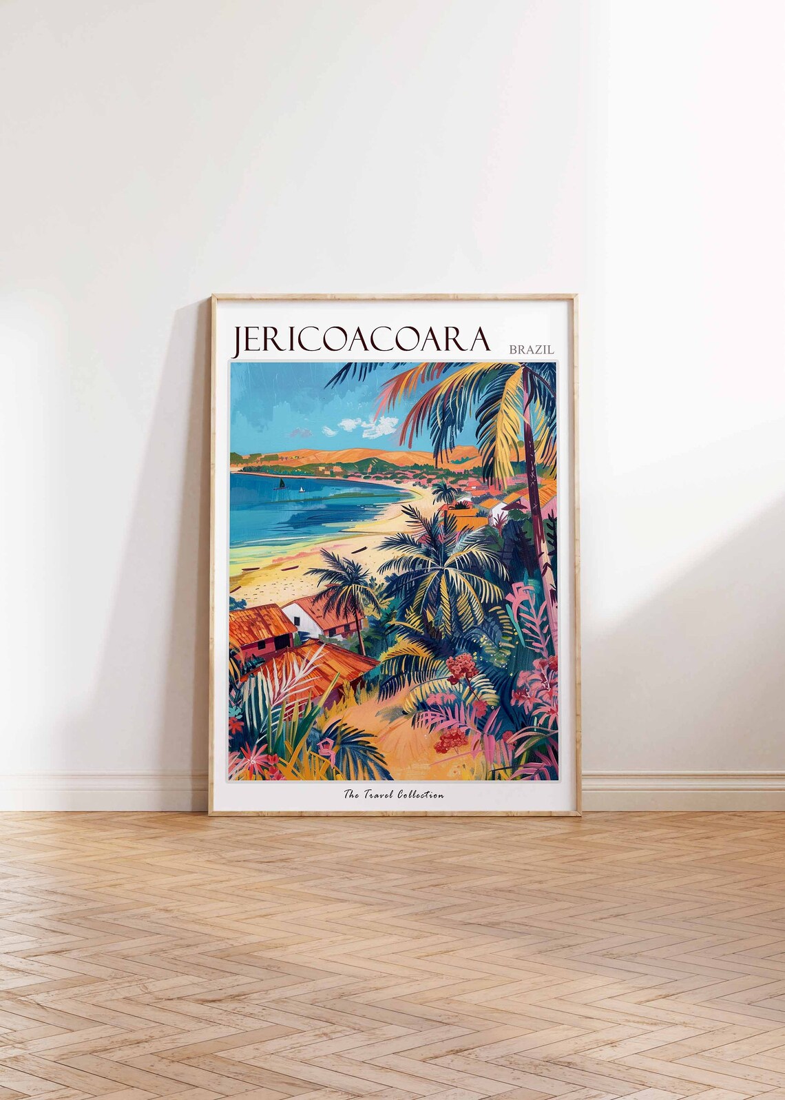 Jericoacoara Brazil Palm Trees Dunes Beach Tropical Travel Poster - Image 2