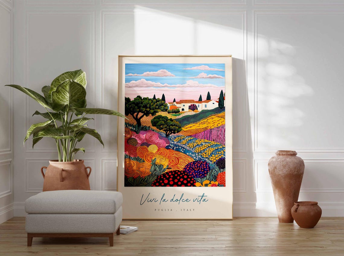 Puglia Poster Italian Travel Print Puglia Travel Art Puglia Wall Art Italy Art Italy Travel Decor Italian Travel Gift - Image 3