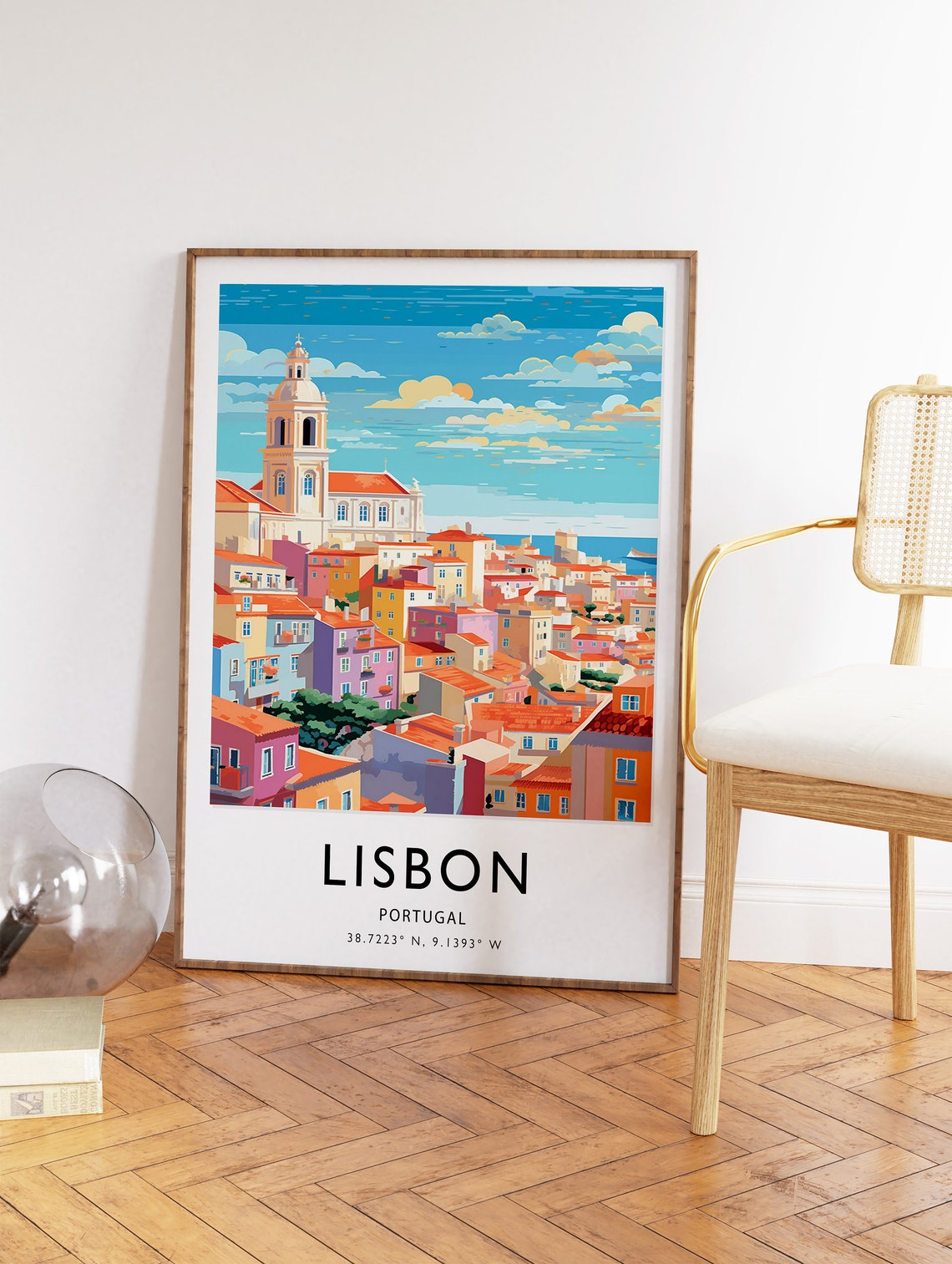 Lisbon Travel Poster Lisbon Travel Print Portugal Travel Poster Travel Art Travel Decor Colourful Travel Art Photographic Art - Image 2