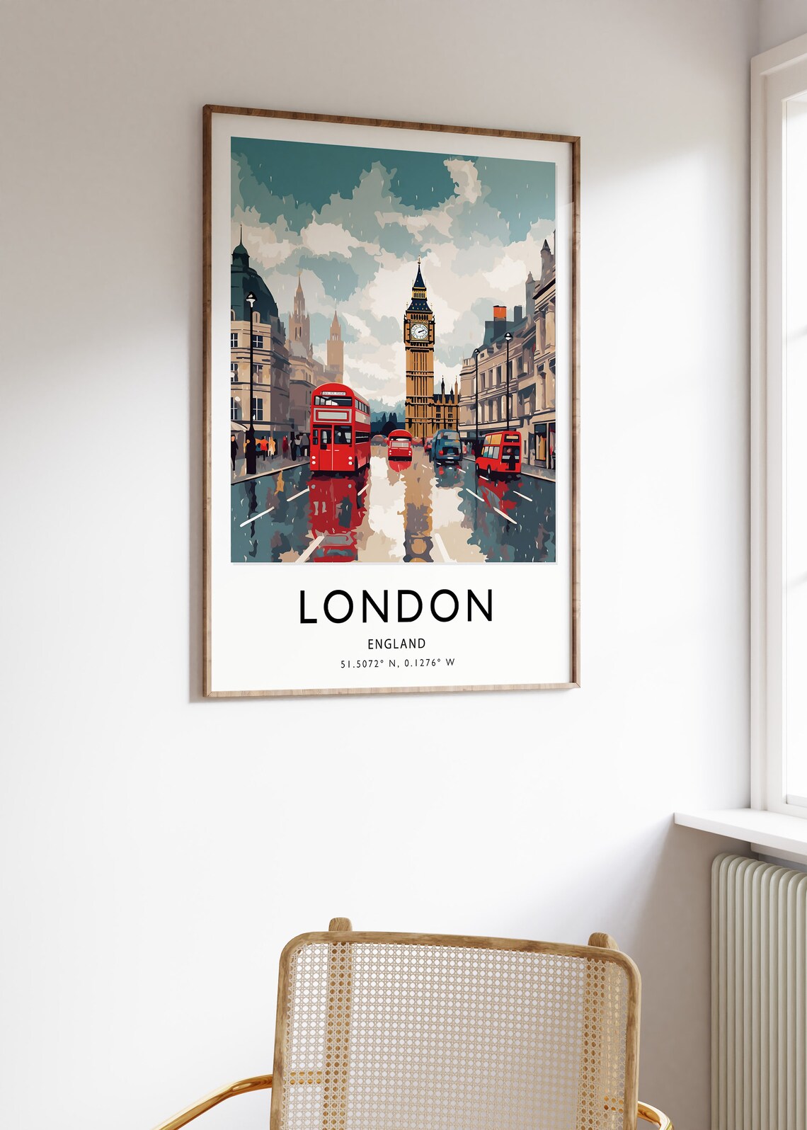 London Travel Poster, Colorful English Travel Art - Image 3