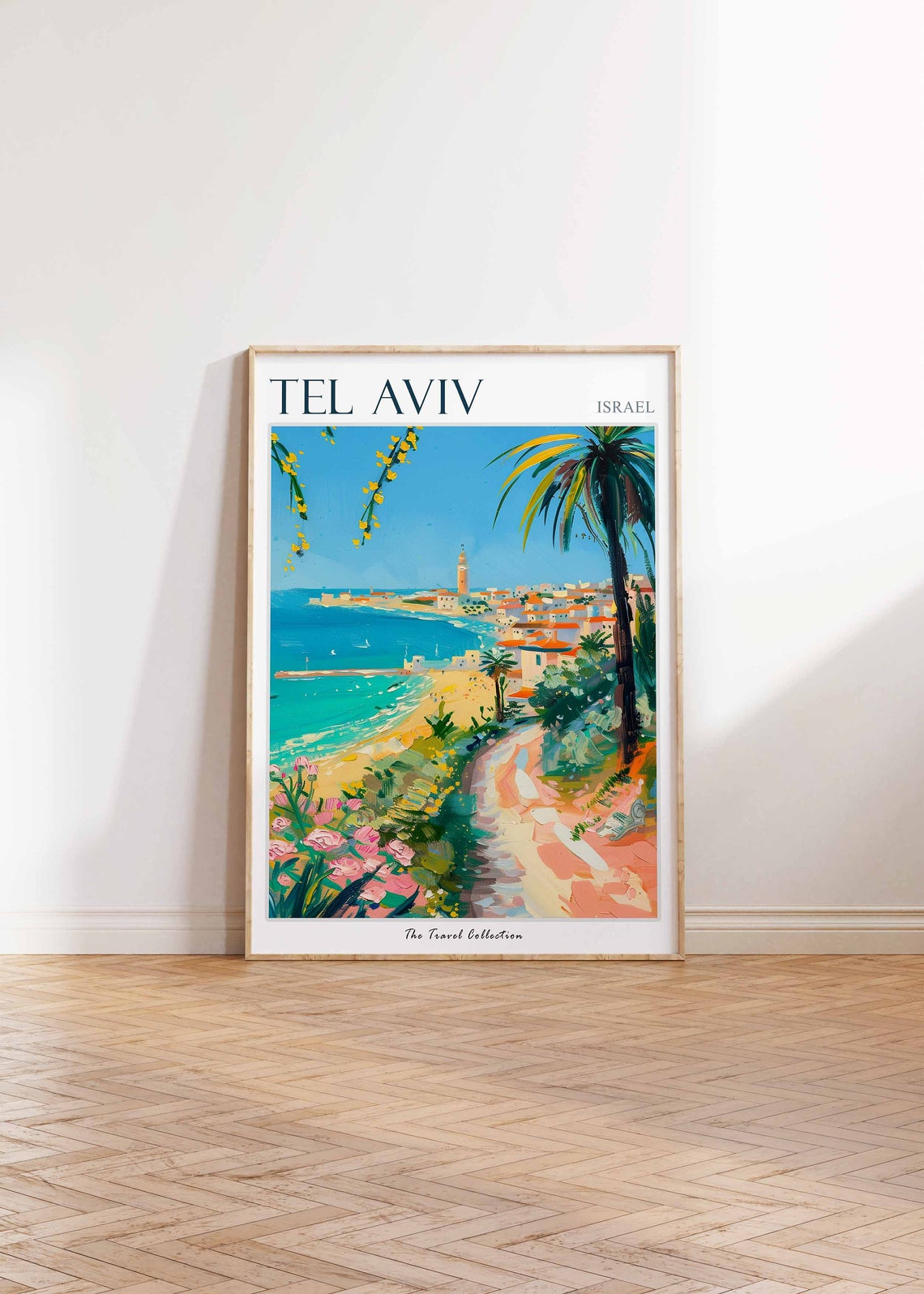 Tel Aviv Poster Tel Aviv Travel Print Israeli Decor Jewish Wall Art Israel Travel Poster Israel Gift Tel Aviv Art Jewish Gift - Image 3