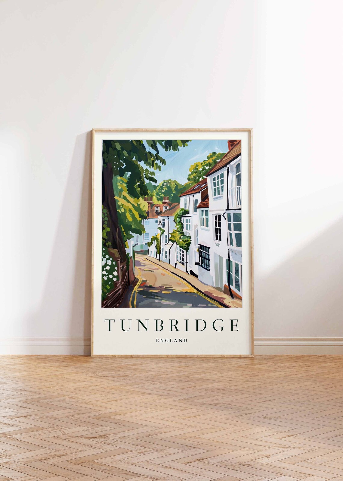 Tunbridge Poster Tunbridge Travel Print England Wall Art British Decor Tropical Decor Botanical Print Tunbridge Gift - Image 2