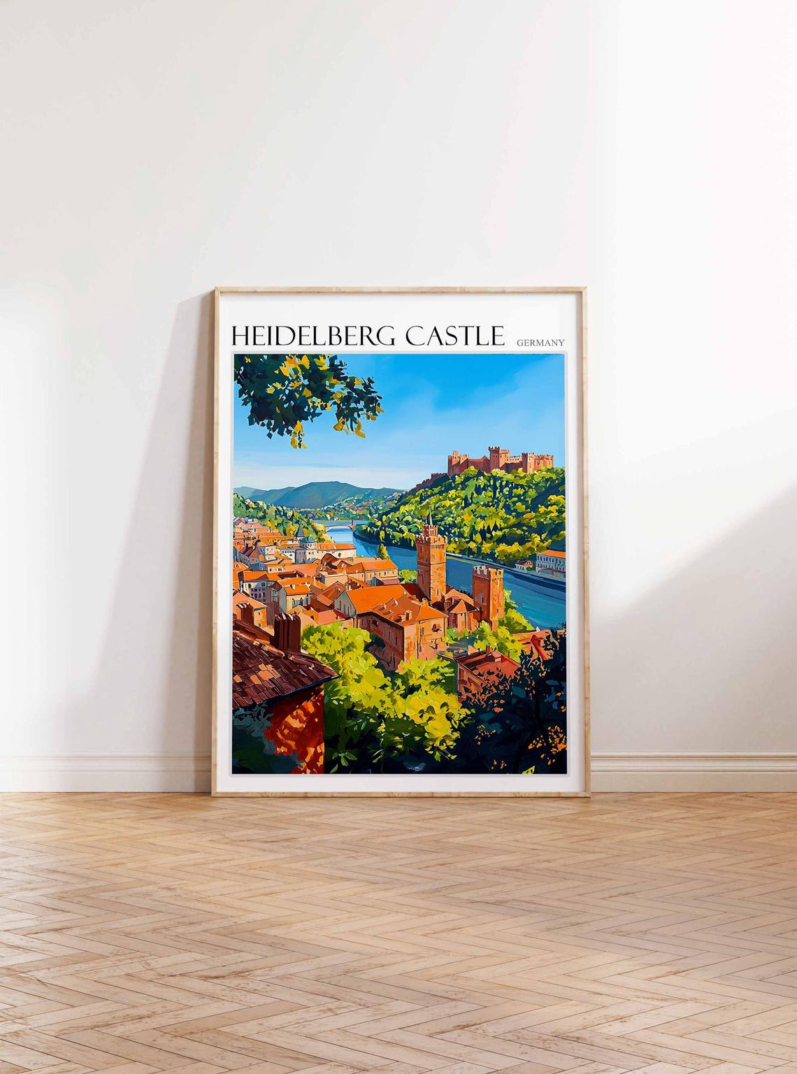 Heidelberg Castle Poster Heidelberg Castle Travel Print German Travel Poster German City Art City Print Travel Poster Travel Wall Art - Image 3