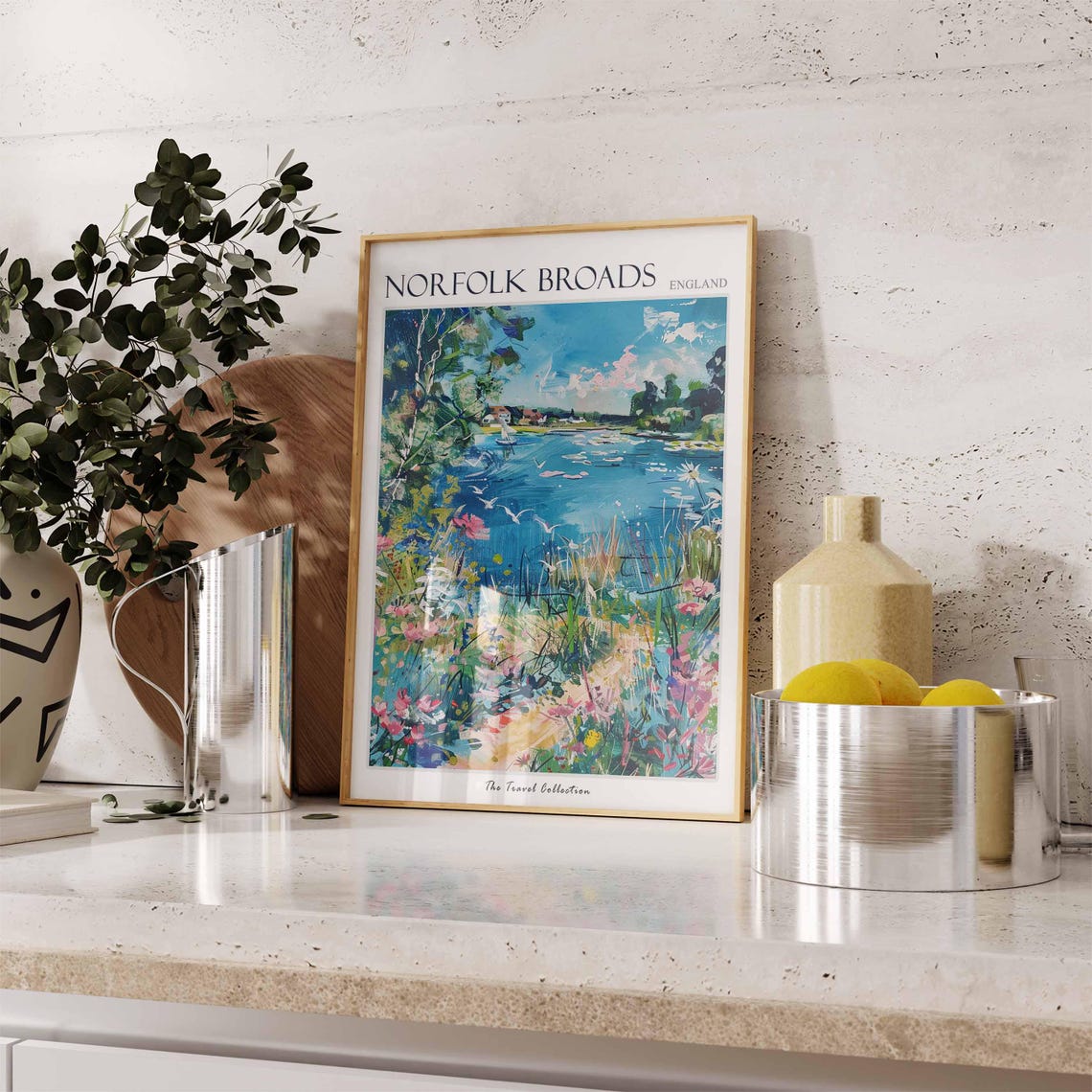 Norfolk Broads Poster England Travel Poster Countryside Poster English Countryside Norfolk Broads Travel Print Countryside Travel Print - Image 3