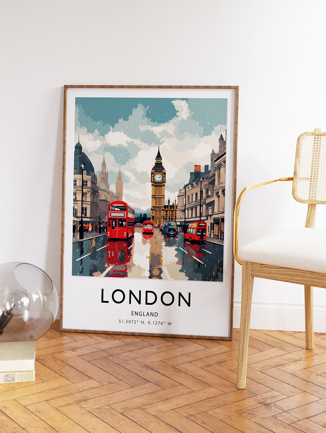 London Travel Poster, Colorful English Travel Art - Image 2