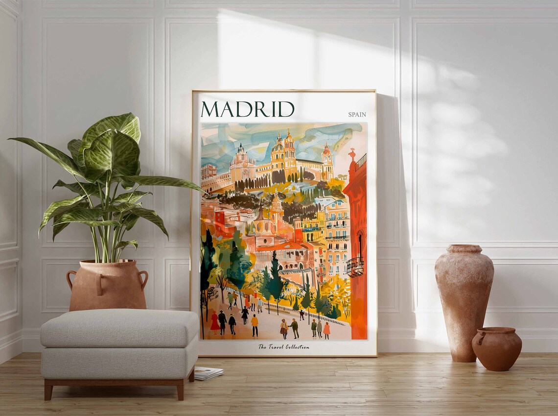 Madrid Travel Poster, Tropical Spanish Decor Art - Image 3