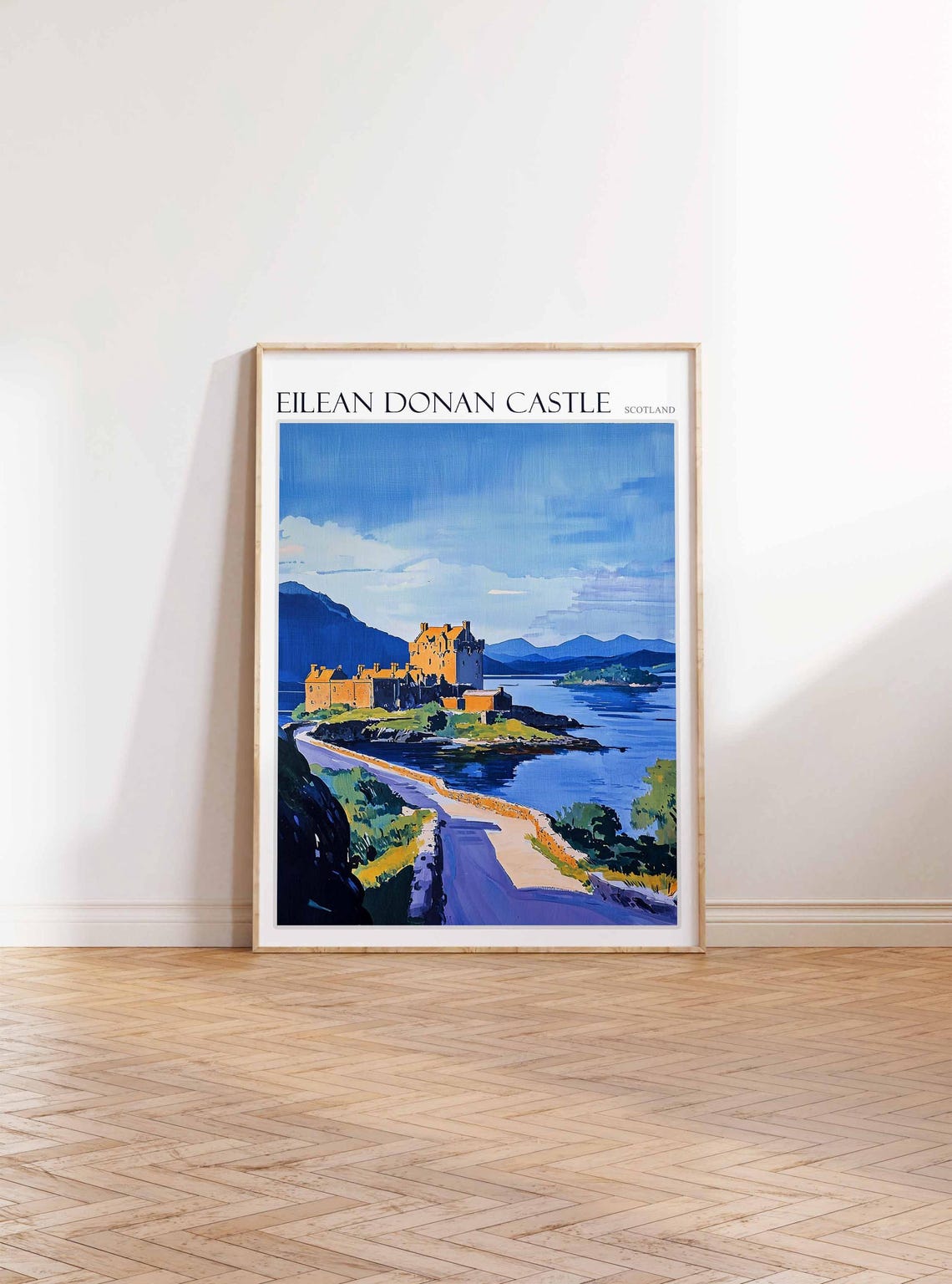 Eilean Donan Castle Scotland Highland Loch Illustration Travel Poster - Image 3