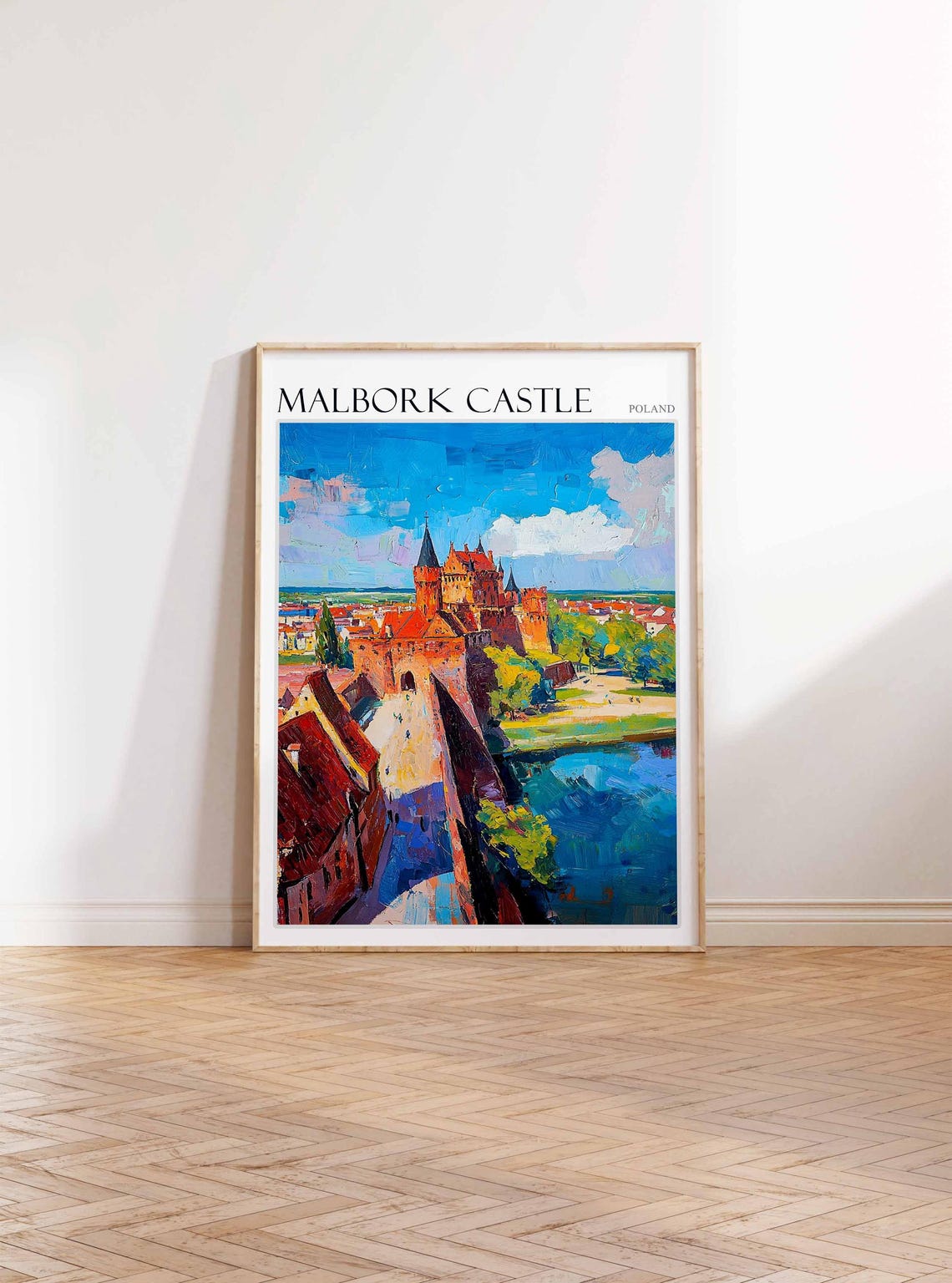 Malbork Castle Poland Riverside Red Brick Tower Old Town Art Poster - Image 4
