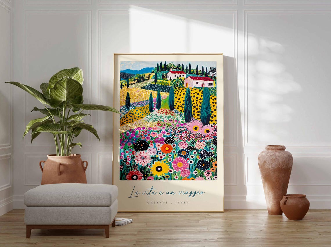 Chianti Poster Chianti Travel Print Chianti Travel Art Chianti Wall Art Italy Art Italy Travel Decor Italian Travel Gift - Image 3