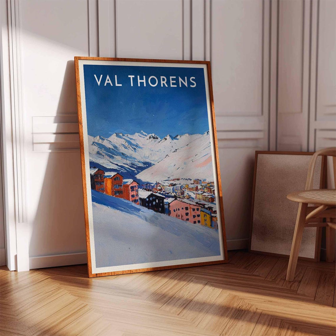 Val Thorens France Alpine Mountain Resort Painterly Travel Poster - Image 3