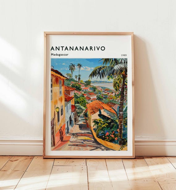 Antananarivo Poster Madagascar Travel Print Africa Wall Art