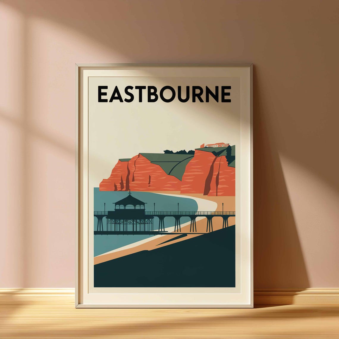 Eastbourne Print Coastal Travel Poster East Sussex Travel Print Coastal Wall Art Seaside Art Coastal Gift Uk Coast Art Beach Decor - Image 3