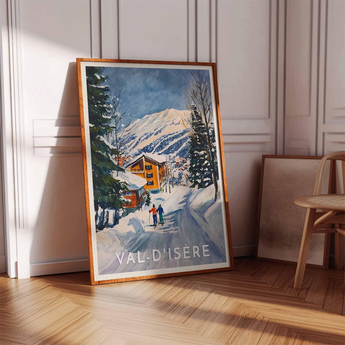 Skiing Travel Poster Val Disre Ski Print France Travel Print Skiing Art Skiing Print Winter Sport Art Ski Gift - Image 3