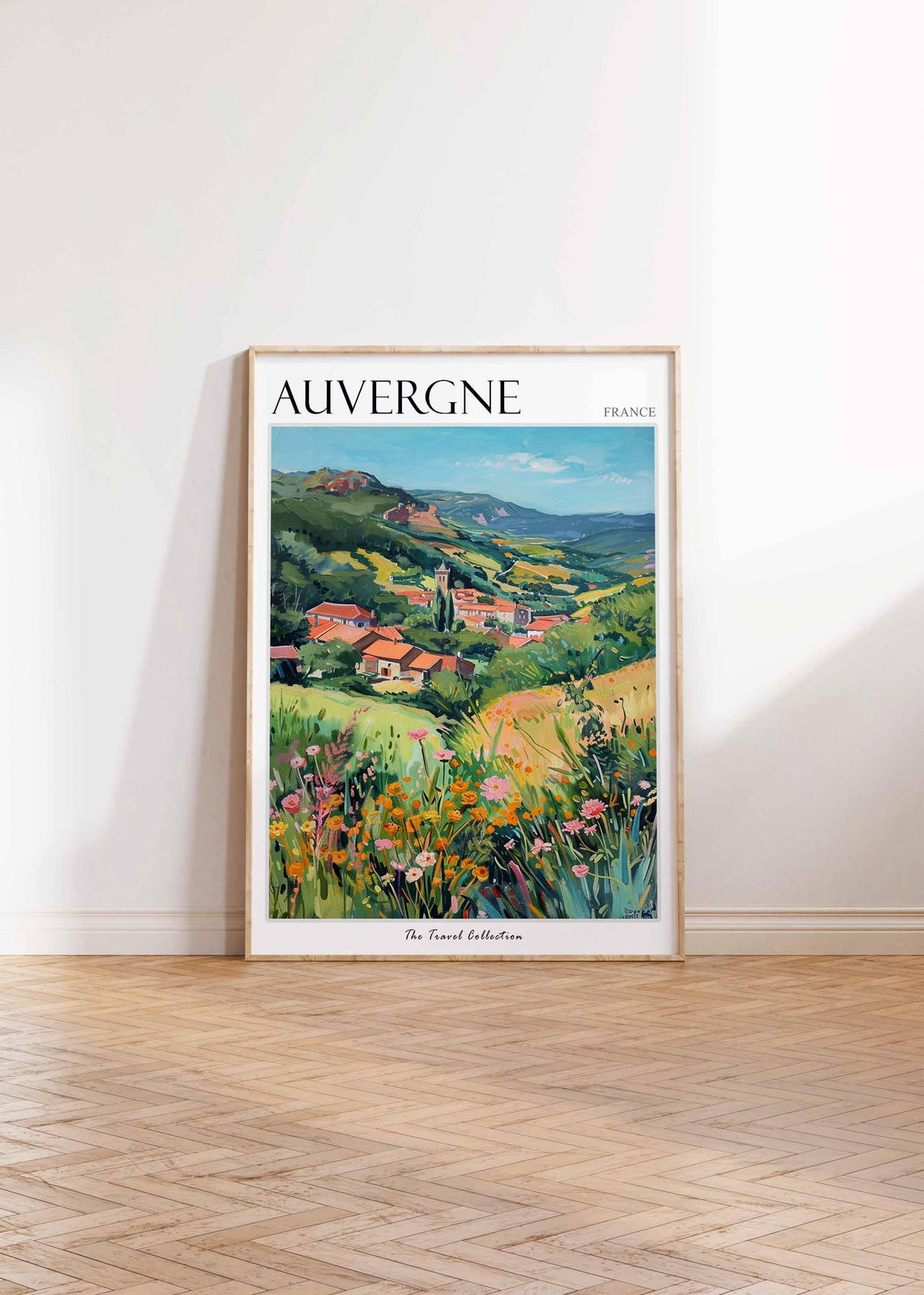 Auvergne Poster France Travel Print French Decor Europe Travel Poster European Wall Art Auvergne Gift Auvergne Travel Poster - Image 2