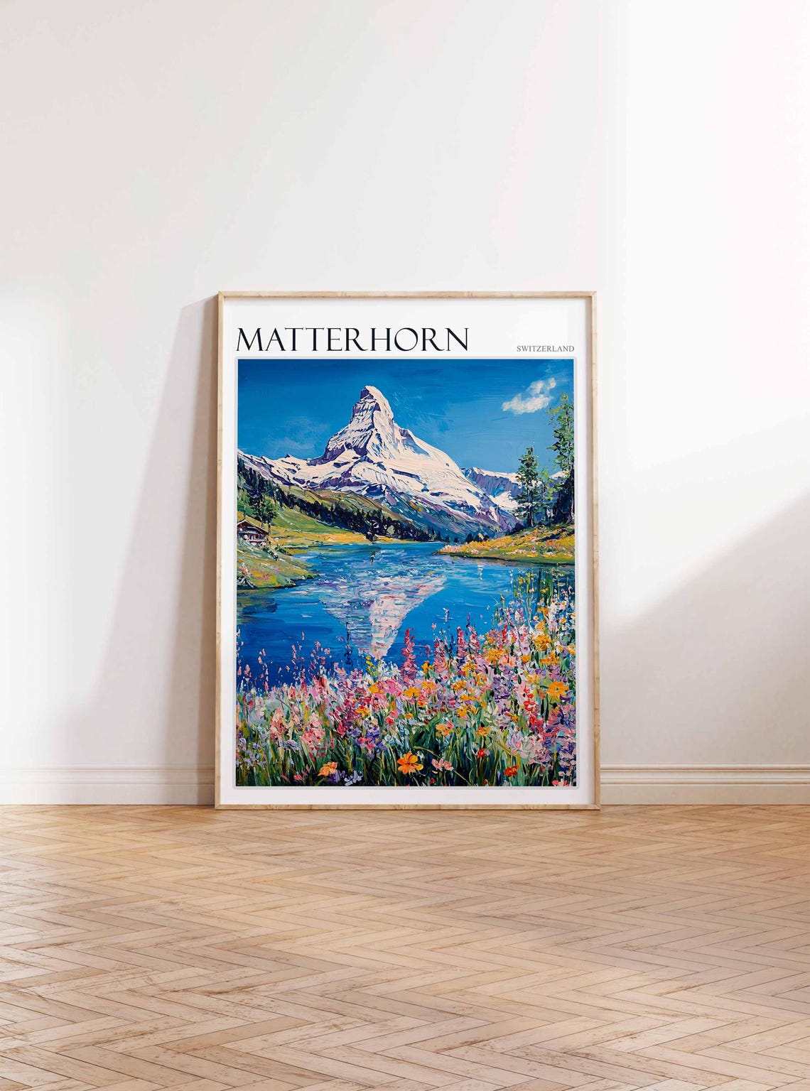 Matterhorn Poster Matterhorn Travel Print Swiss Decor Europe Travel Poster European Wall Art Switzerland Wall Art Mountain Poster - Image 4