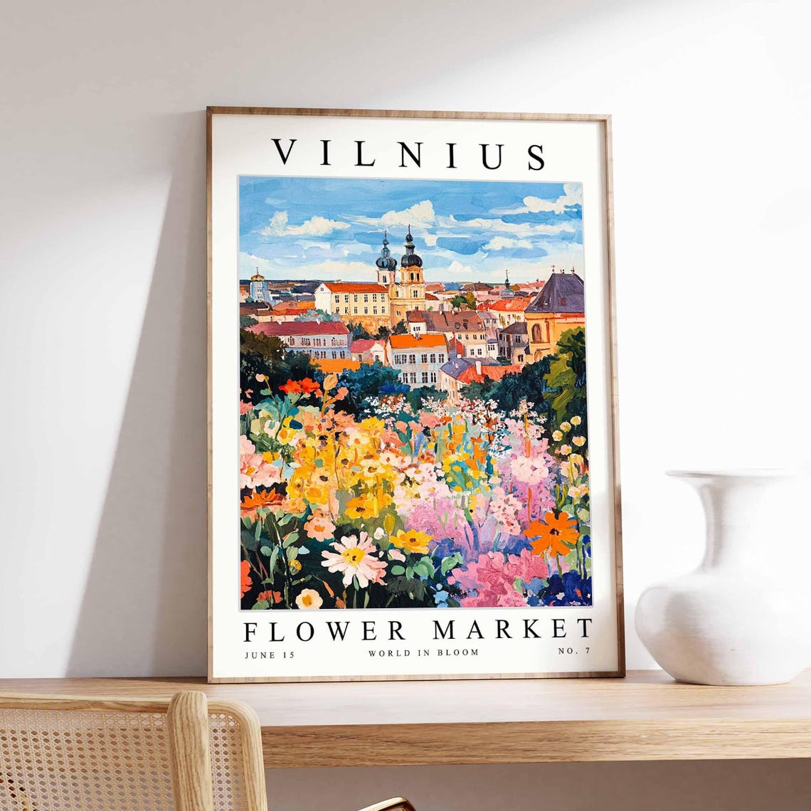Vilnius Lithuania Flower Market Wildflower Meadow Bloom Poster