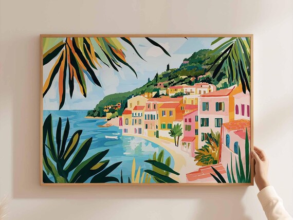 Corfu Greece Travel Poster, Ionian Sea Island