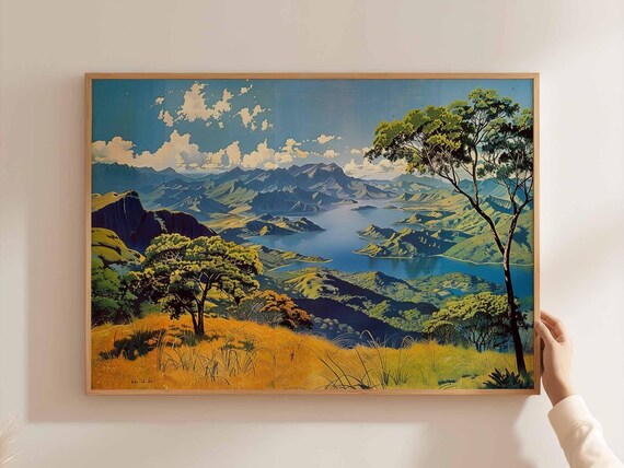 Brazil Poster South America Travel Print Brazilian Wall Art Latin Decor Landscape Tropical