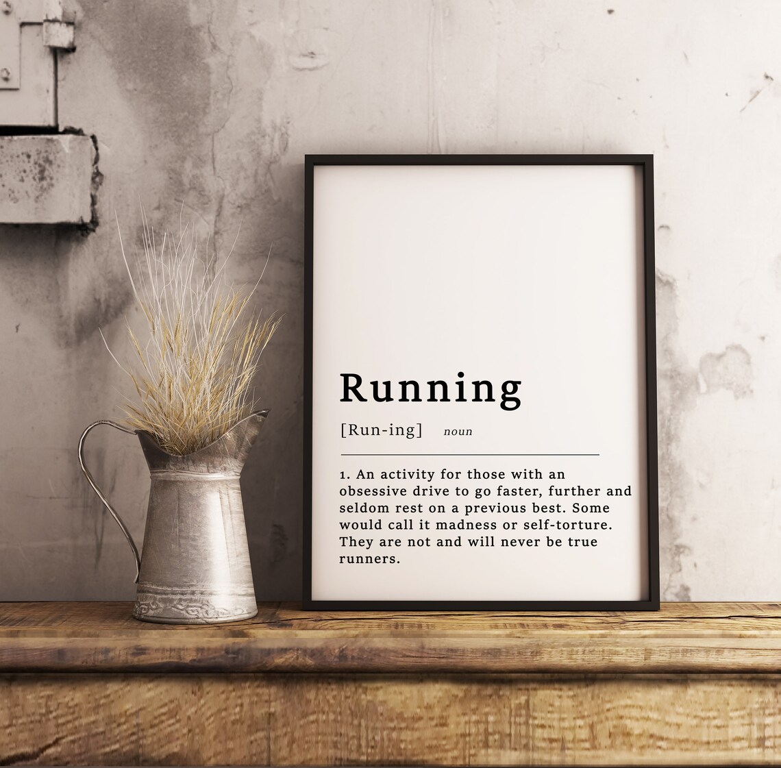 Definition Of A Runner Quote, Funny Typography Poster - Image 2