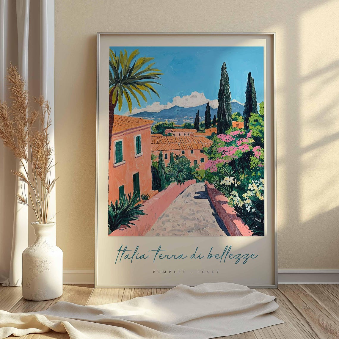 Pompeii Poster Italian Travel Print Pompeii Travel Art Pompeii Wall Art Italy Art Italy Travel Decor Italian Travel Gift - Image 2