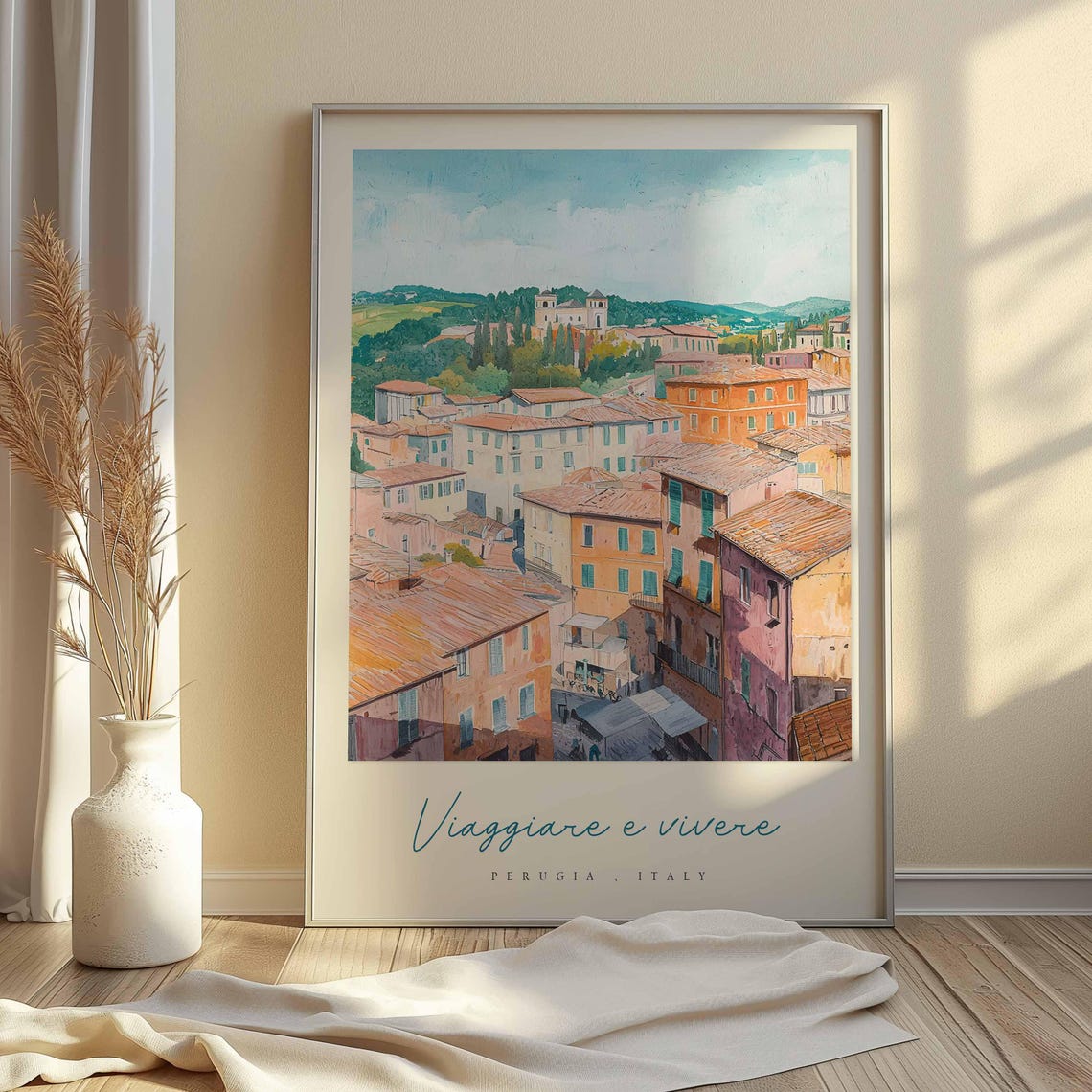 Perugia Poster Italian Travel Print Perugia Travel Art Perugia Wall Art Italy Art Italy Travel Decor Italian Travel Gift - Image 2