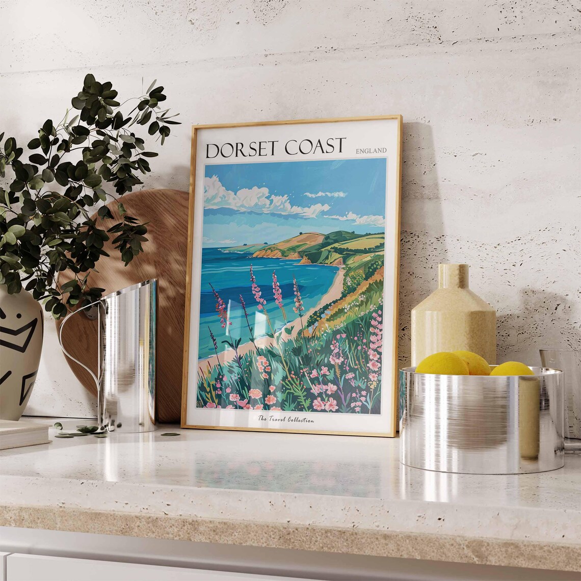 Dorset Coast England Travel Poster Art Print - Image 2