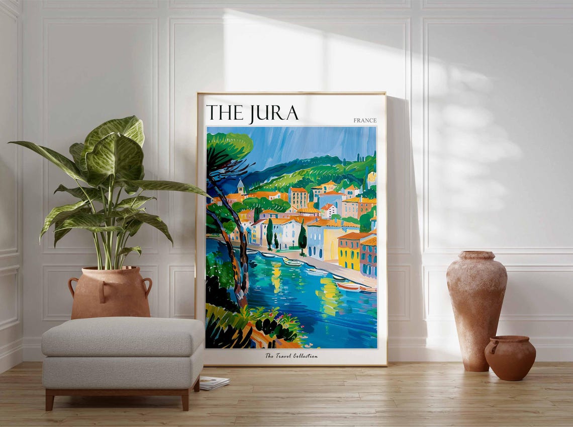 The Jura Poster France Travel Print French Decor Europe Travel Poster European Wall Art Mountain Print The Jura Travel Poster - Image 3