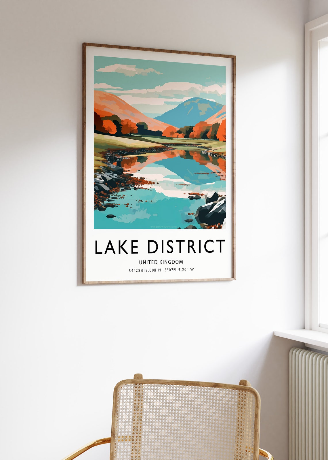 The Lake District Travel Print The Lake District Travel Poster Nature Travel Wall Art Colourful Travel Art Vintage Travel Travel Gift - Image 2