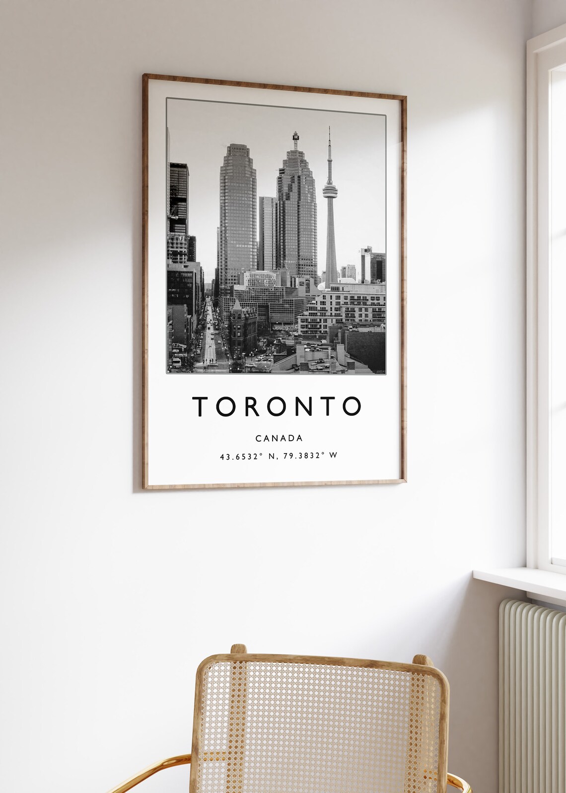 Toronto Travel Poster, Black And White Travel Art - Image 3