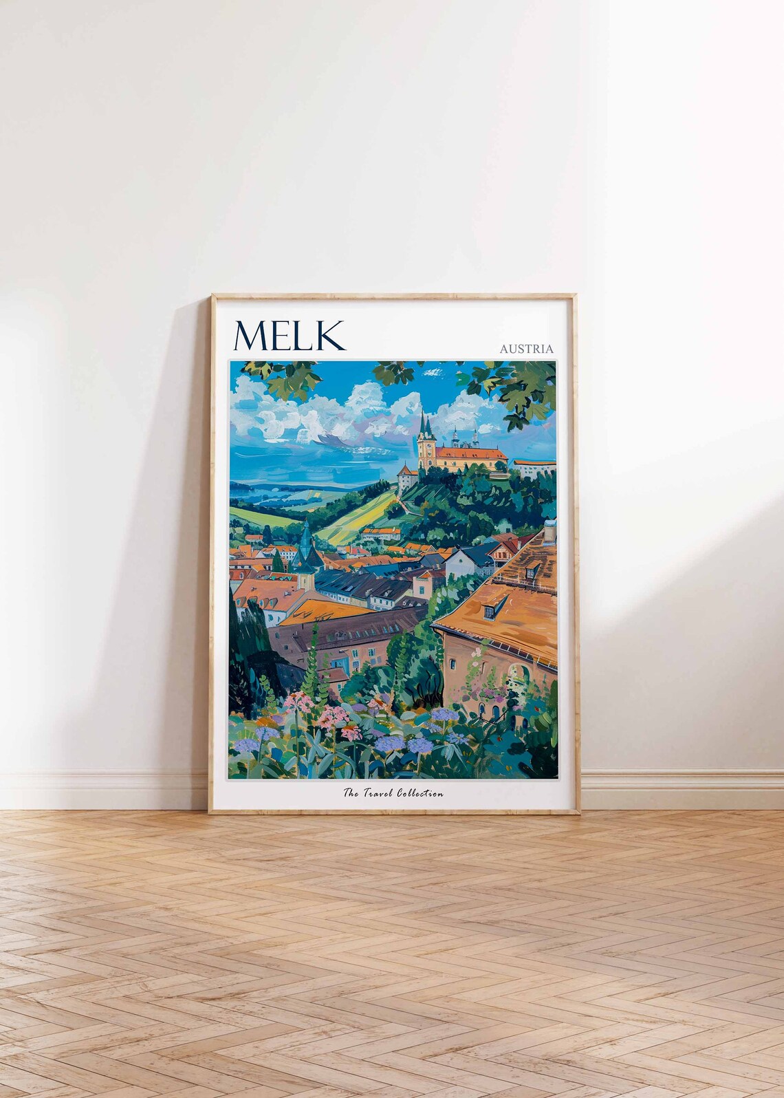 Melk Austria Abbey Hilltop Town Baroque Travel Art Landscape Poster - Image 2