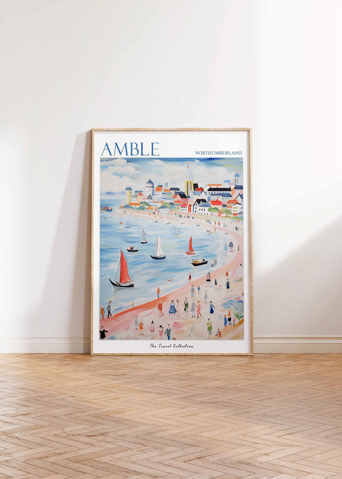 Amble Travel Poster, Northumberland Coast Art - Image 2