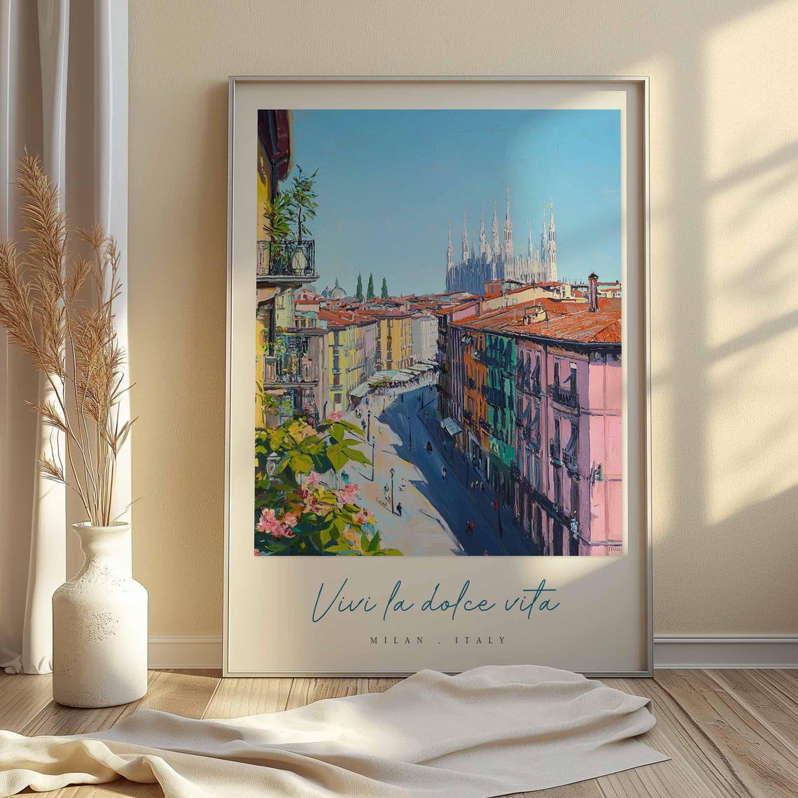 Milan Poster Italian Travel Print Milan Travel Art Milan Wall Art Italy Art Italy Travel Decor Italian Travel Gift - Image 2