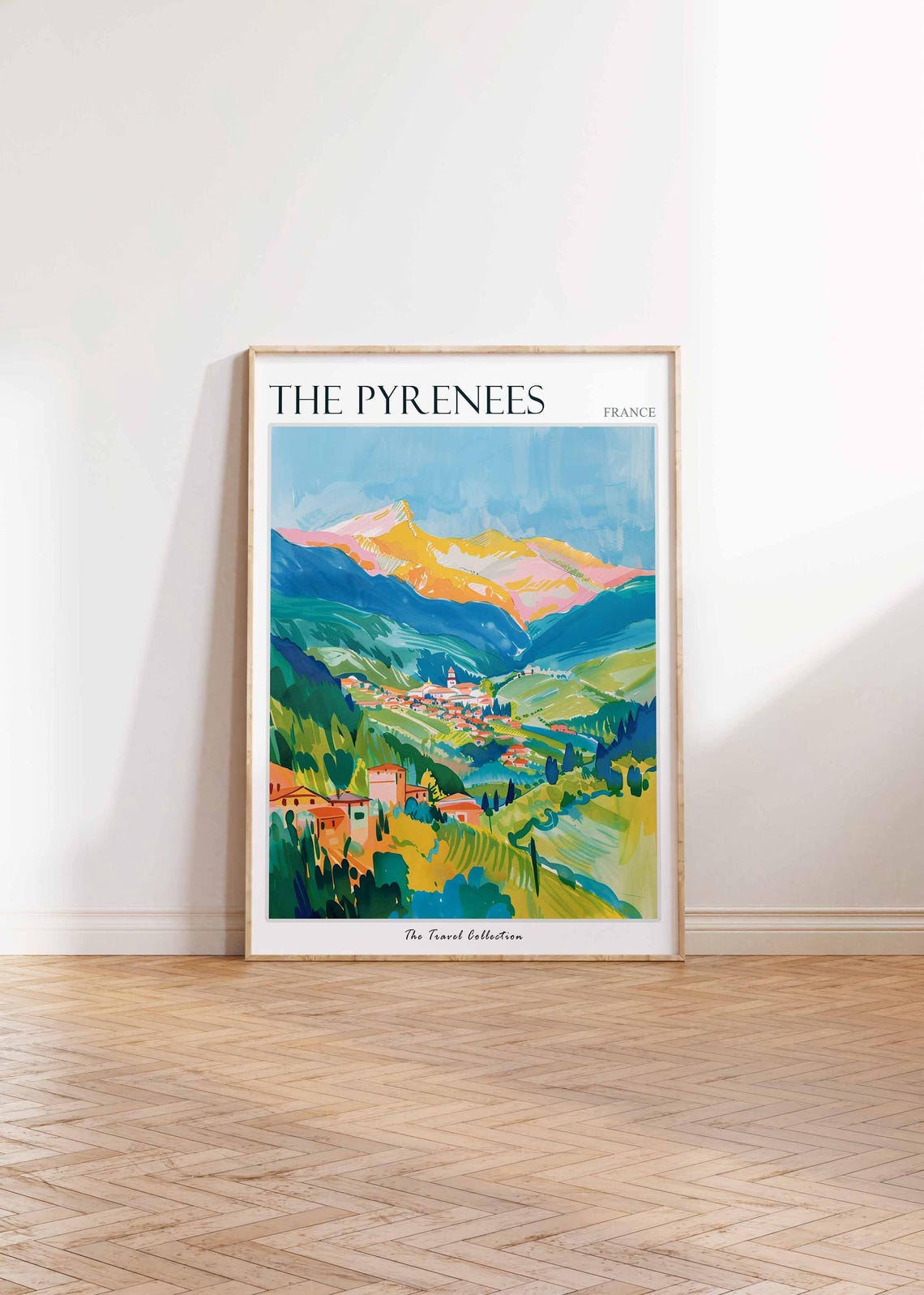 The Pyrenees Poster France Travel Print French Decor Europe Travel Poster European Wall Art Mountain Print The Pyrenees Travel Poster - Image 2