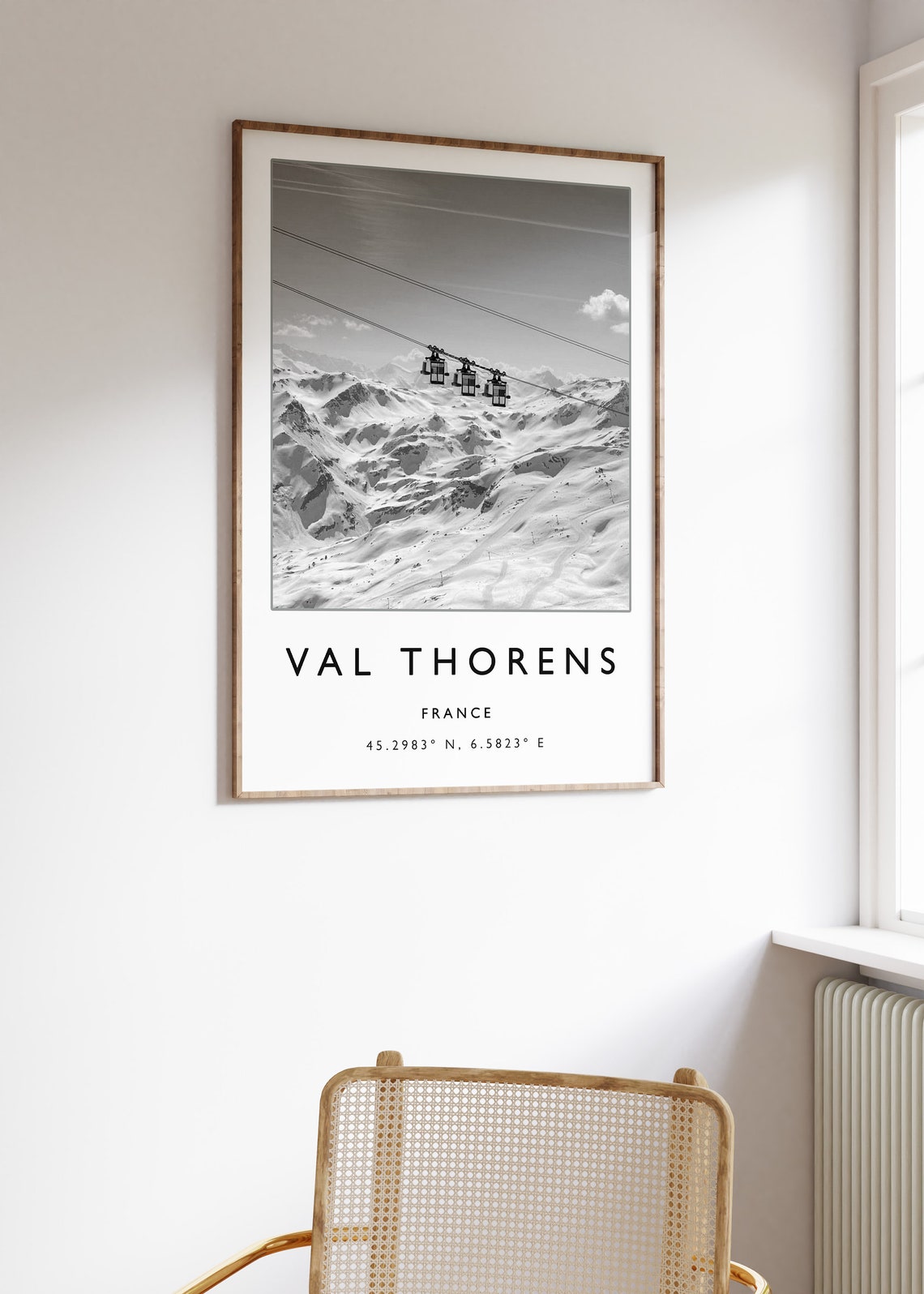 Skiing Travel Poster Val Thorens France Ski Print France Travel Print Skiing Art Skiing Print Winter Sport Art Ski Gift A1a2a3a4 - Image 2