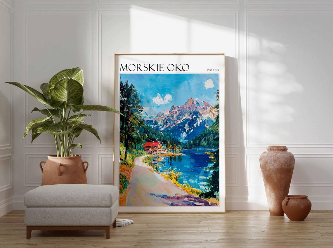 Morskie Oko Poster Morskie Oko Travel Print Poland Wall Art Poland Travel Print European Decor City Print Poland Gift - Image 3