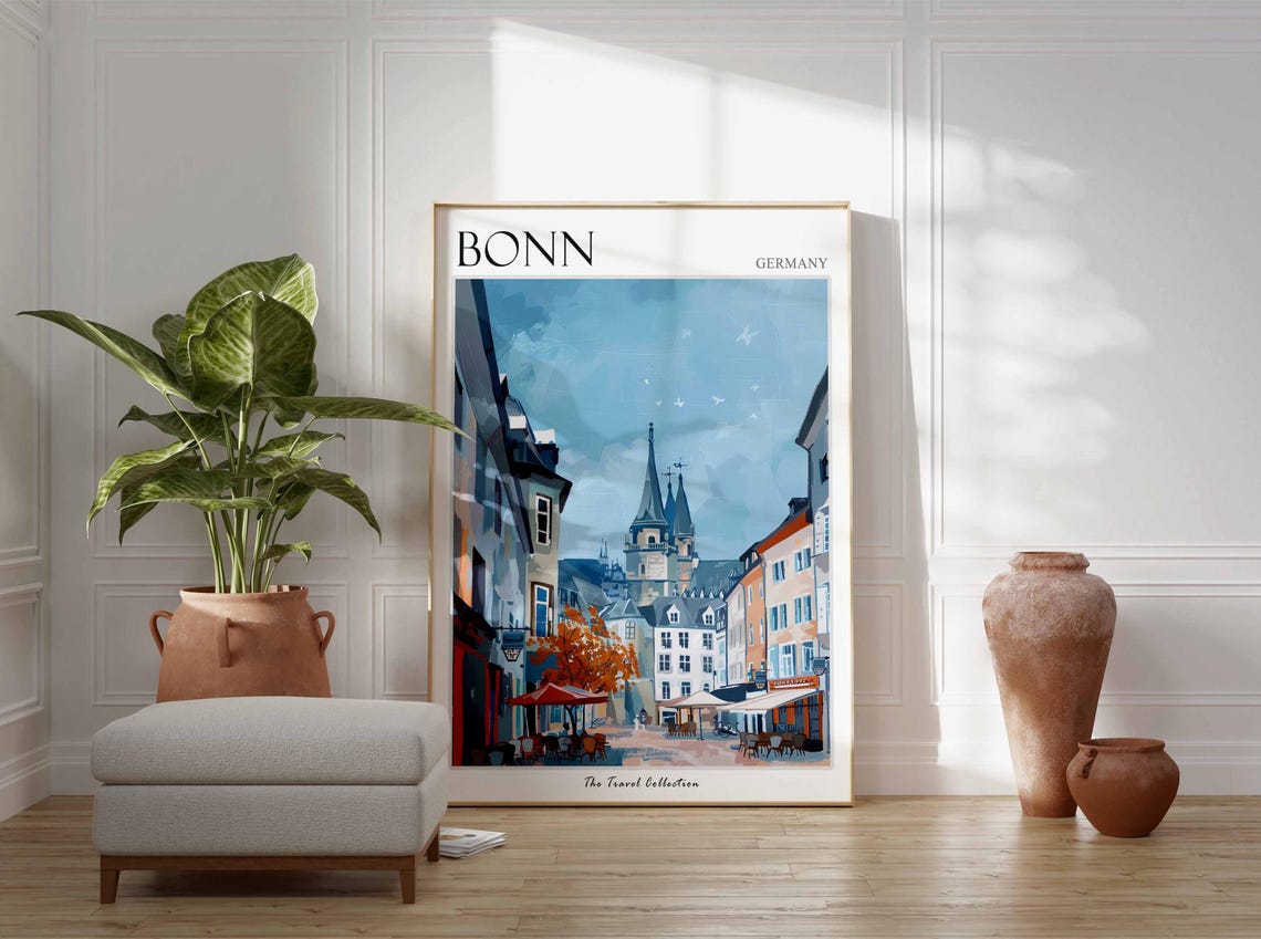 Bonn Poster Germany Travel Print German Decor Europe Travel Poster European Wall Art City Print Bonn Gift Bonn Travel Poster - Image 2