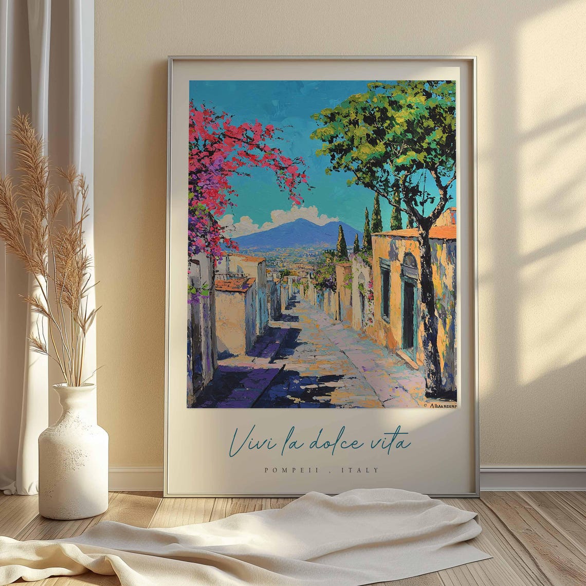Pompeii Poster Italian Travel Print Pompeii Travel Art Pompeii Wall Art Italy Art Italy Travel Decor Italian Travel Gift - Image 2