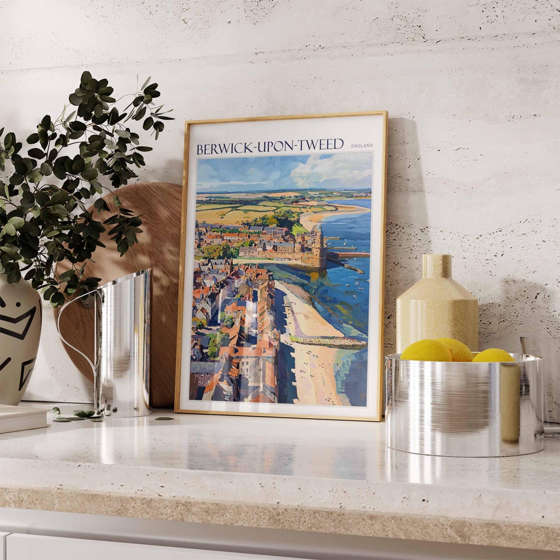 Berwick Upon Tweed Poster England Travel Poster Scotland Travel Poster Border Towns Poster Historic Town Poster Medieval Town Poster - Image 2
