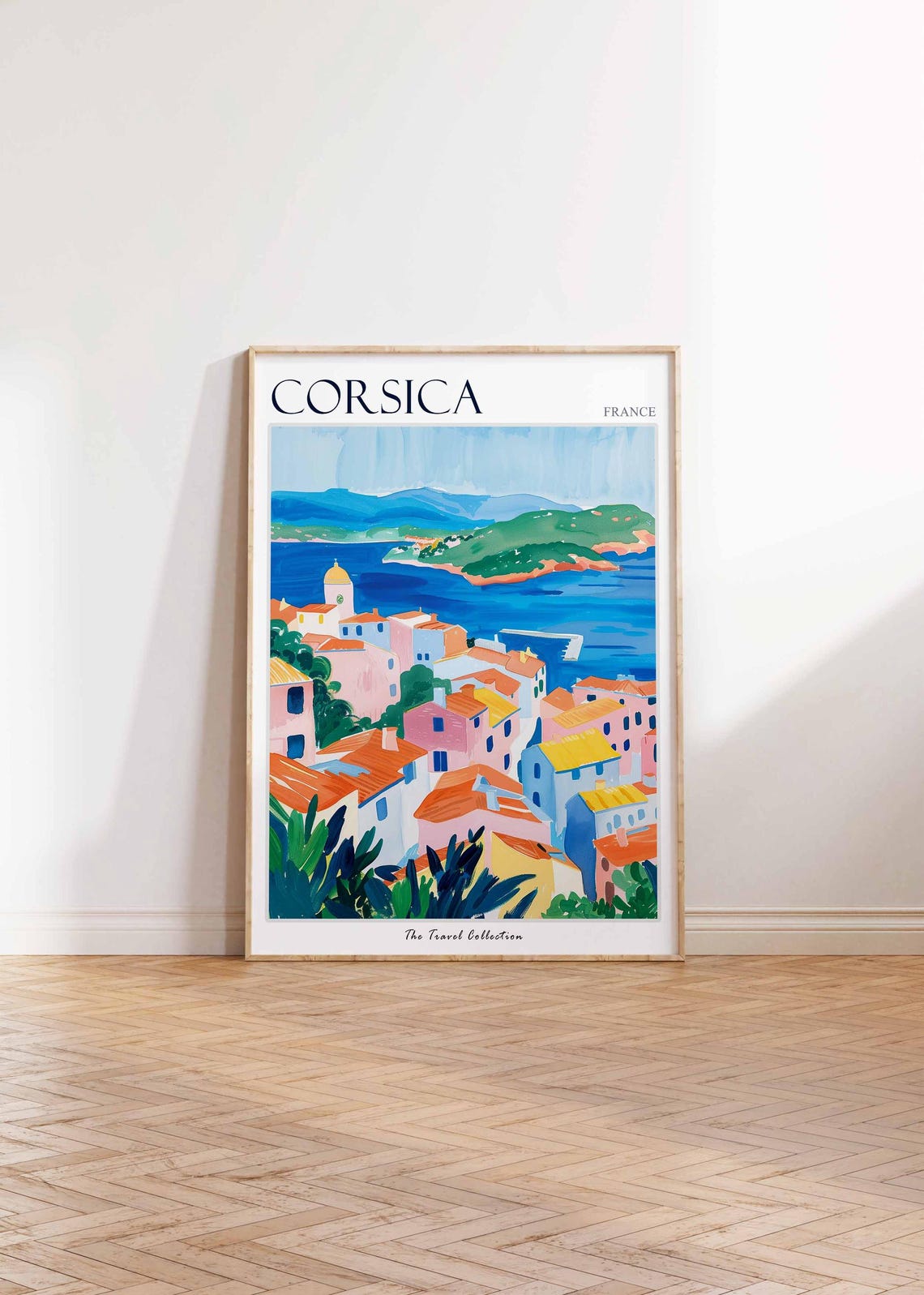 Corsica Poster France Travel Print French Decor Europe Travel Poster European Wall Art Sea Print Corsica Gift Corsica Travel Poster - Image 2
