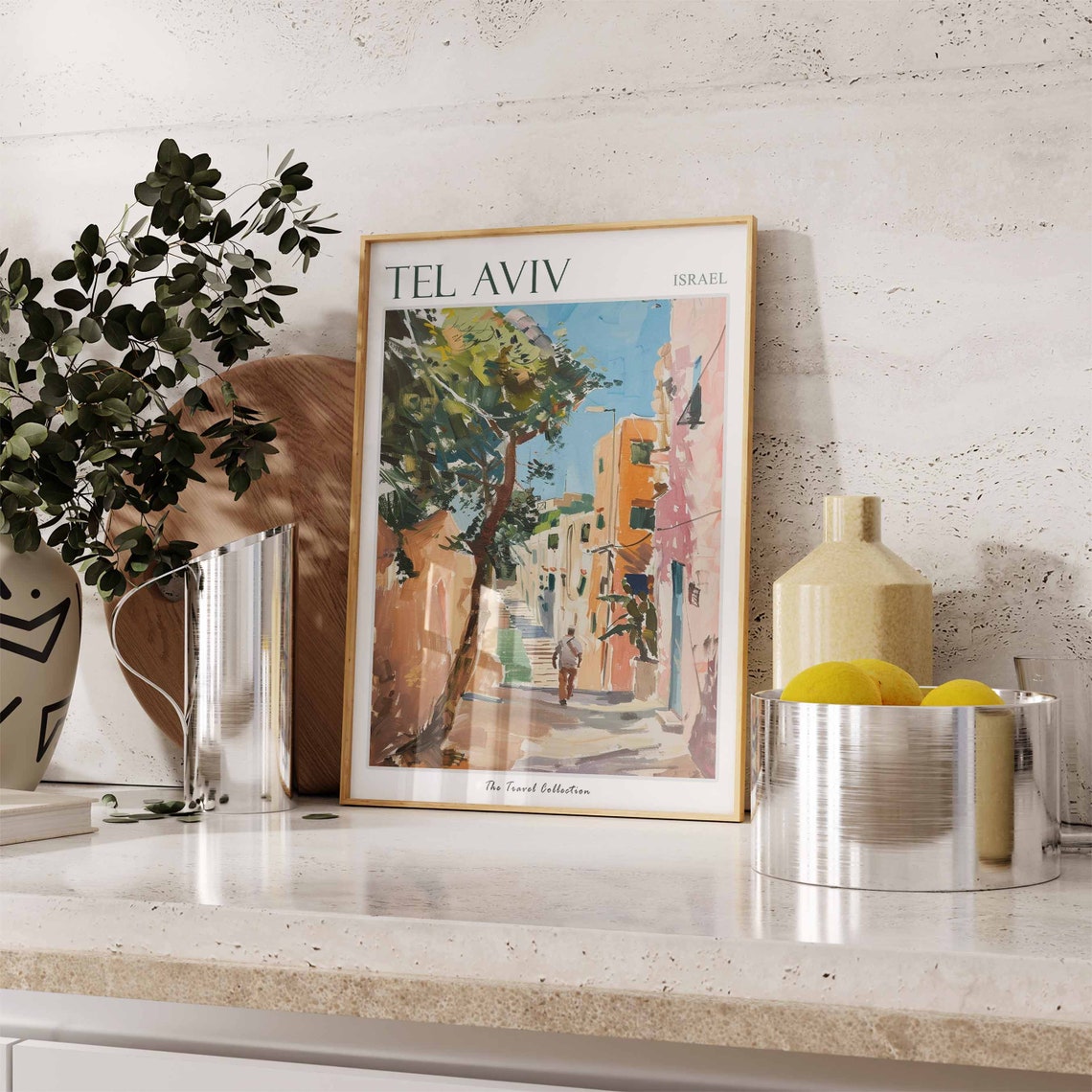 Tel Aviv Poster Tel Aviv Travel Print Israeli Decor Jewish Wall Art Israel Travel Poster Israel Gift Tel Aviv Art Jewish Gift - Image 2