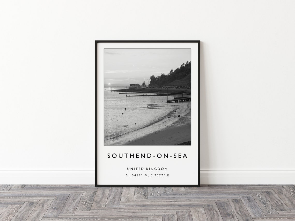 Southend On Sea Travel Print Southend On Sea England Travel Poster Travel Print Travel Art Travel Poster Black And White A2a3a4 - Image 2
