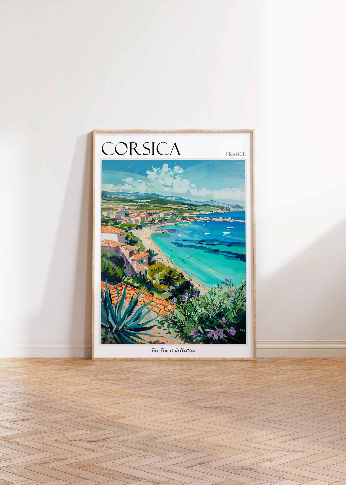 Corsica Poster France Travel Print French Decor Europe Travel Poster European Wall Art Sea Print Corsica Gift Corsica Travel Poster - Image 2