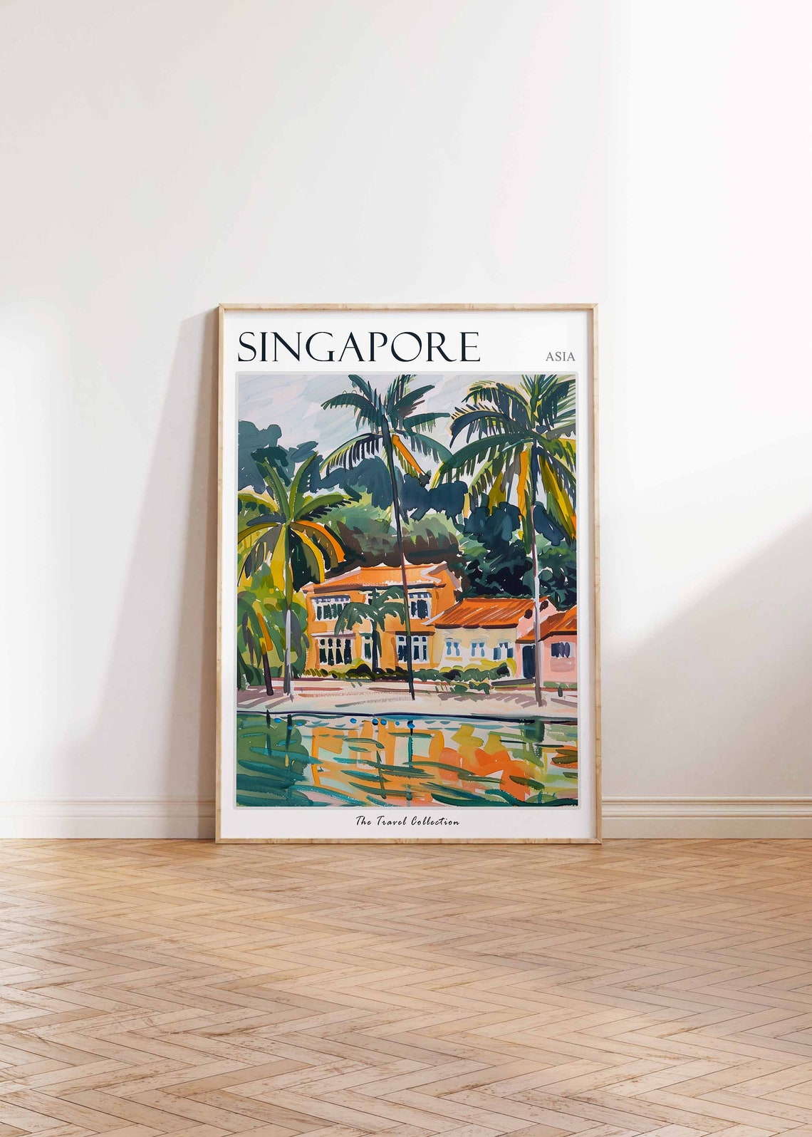 Singapore Poster Singapore Travel Print Tropical Decor City Wall Art Singaporean Decor Asia Travel Print Singapore Gift - Image 2