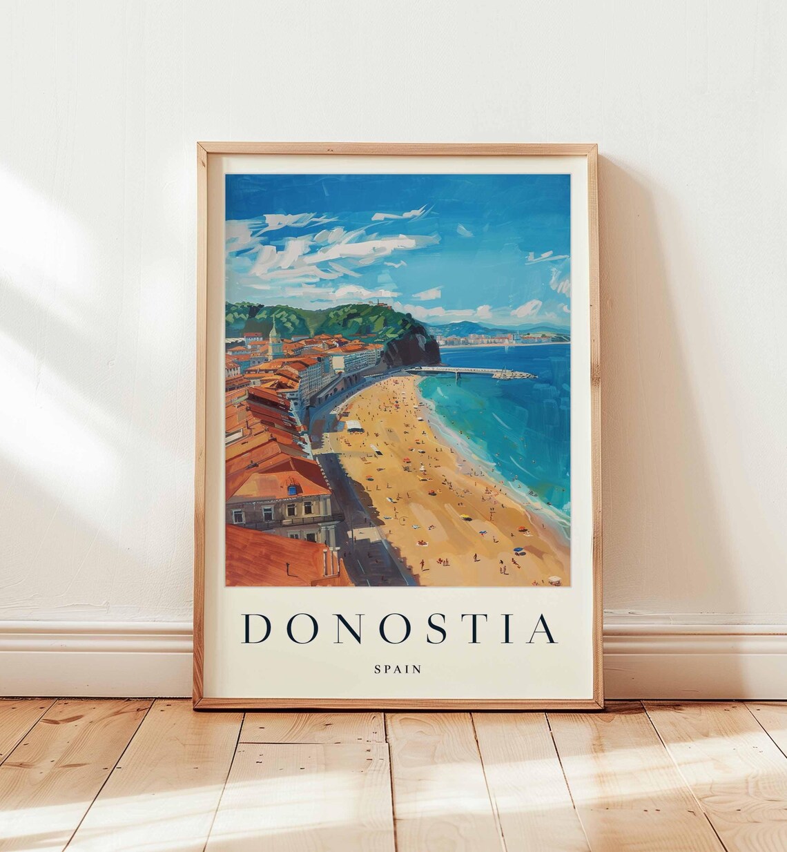San Sebastian Poster, Basque Country Coastal City