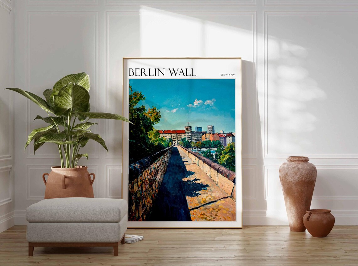 Berlin Wall Poster Germany Travel Print German Decor Europe Travel Poster European Wall Art City Print Berlin Wall Travel Poster - Image 2