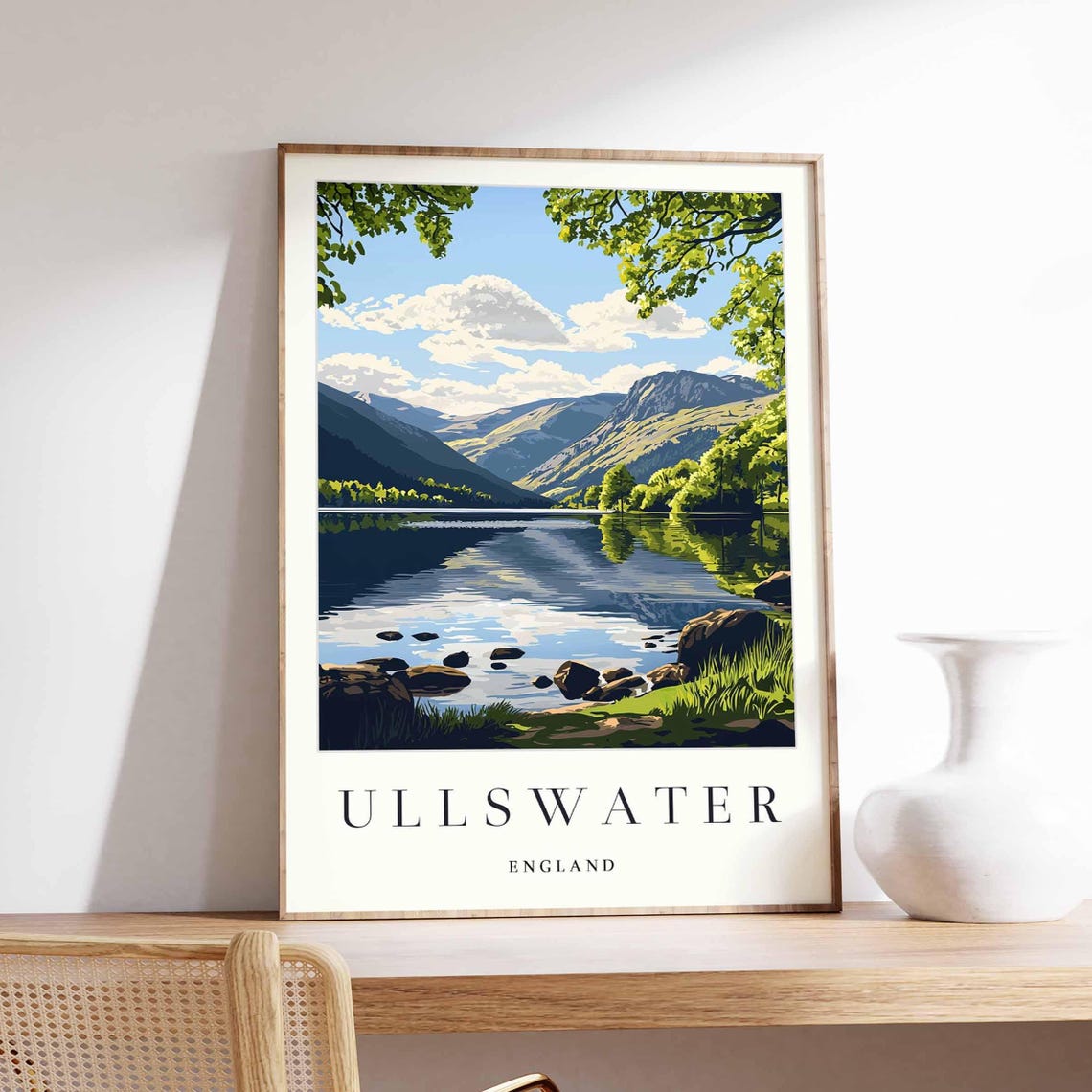Ullswater England Lake District Rocky Shore Tree Canopy Poster