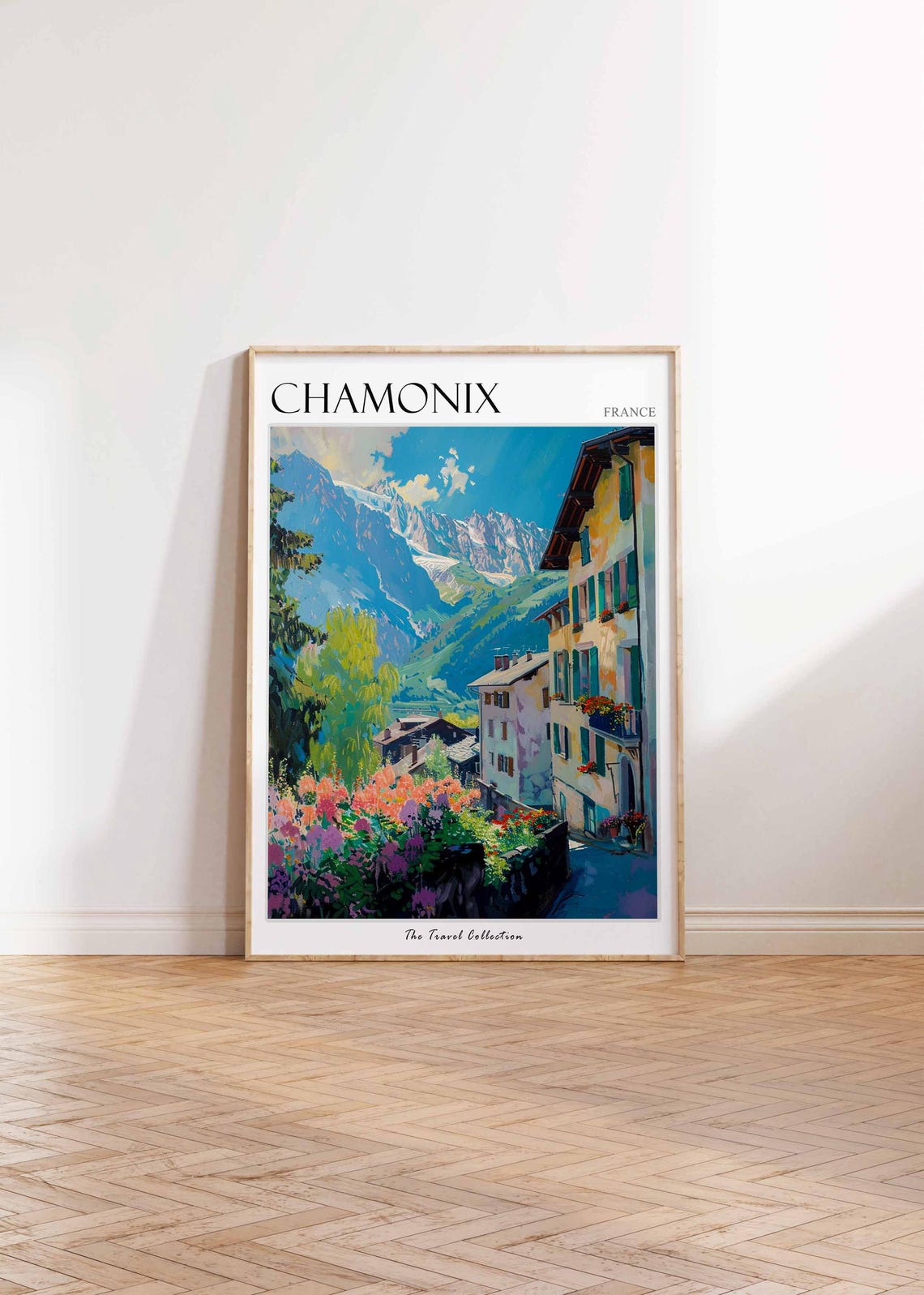 Chamonix Poster France Travel Print French Decor Europe Travel Poster European Wall Art Ski Print Chamonix Travel Poster - Image 2
