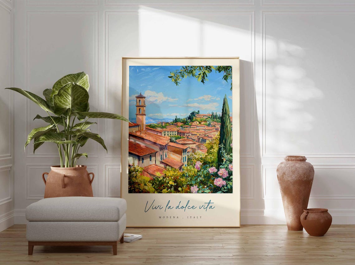 Modena Poster Italian Travel Print Modena Travel Art Modena Wall Art Italy Art Italy Travel Decor Italian Travel Gift - Image 3